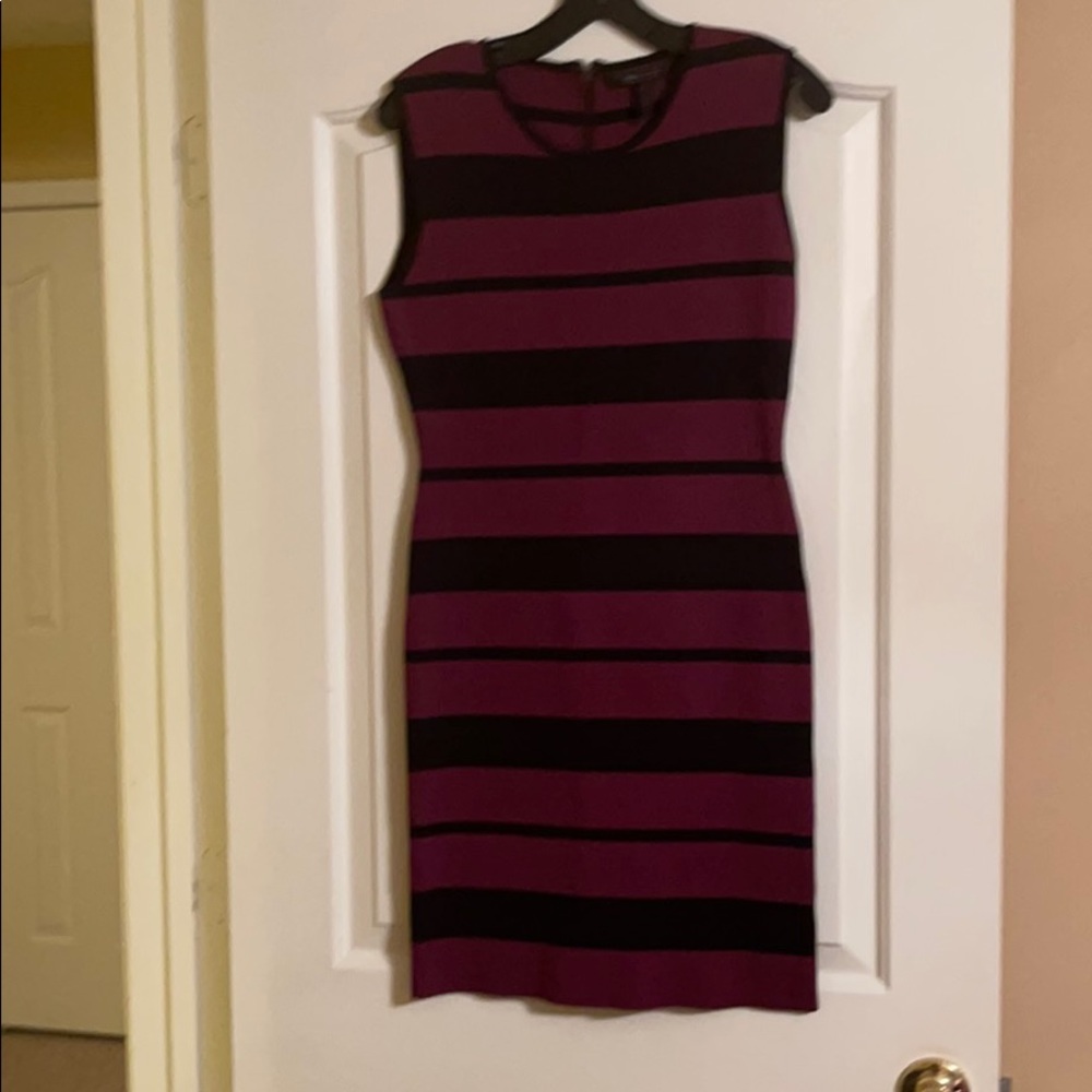 BCBGMaxAzria BodyCon Striped Midi Dress